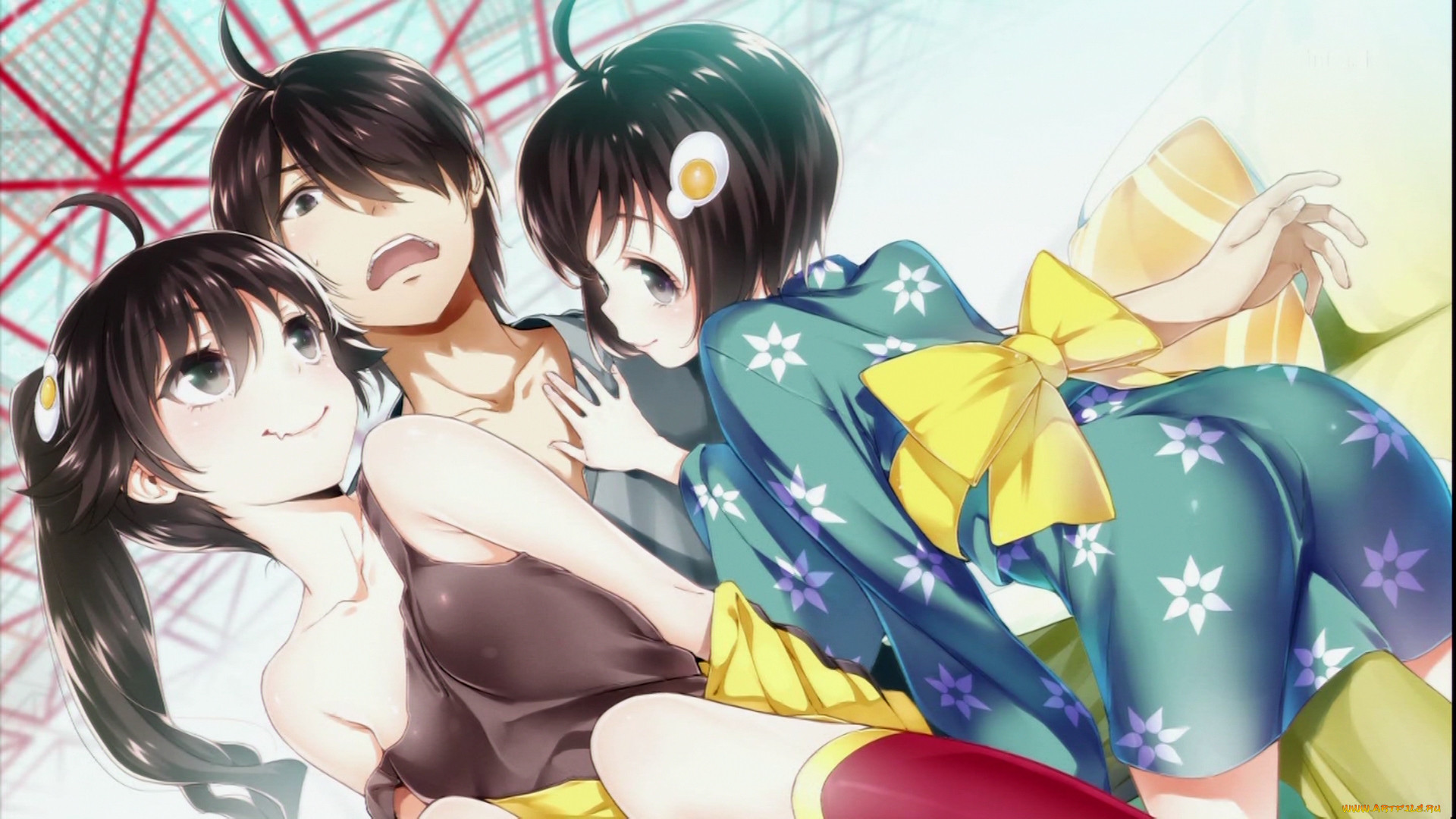 , bakemonogatari, araragi karen, araragi tsukihi, , , , , araragi koyomi, 